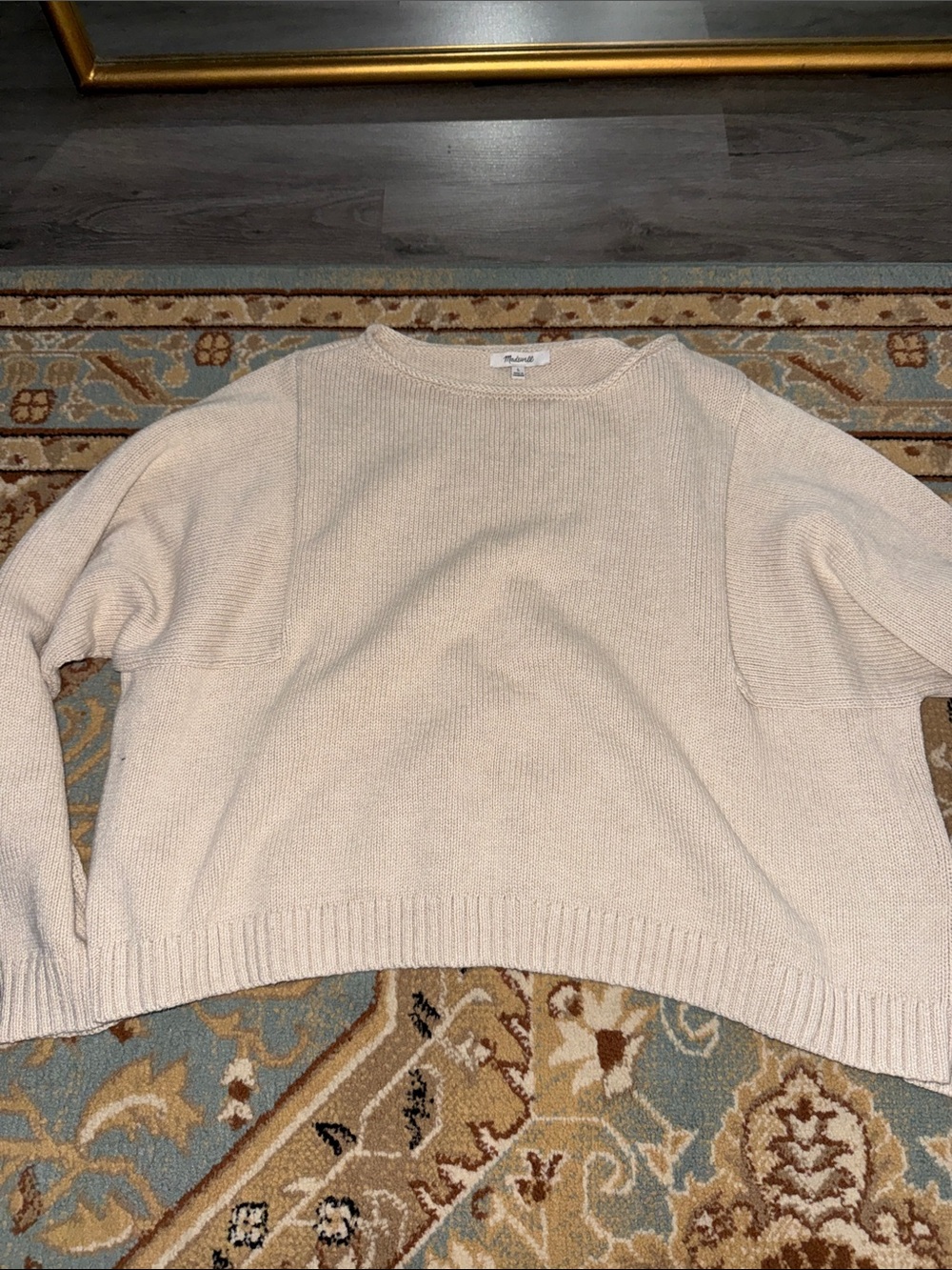 Madewell Light Cream Crewneck Sweater